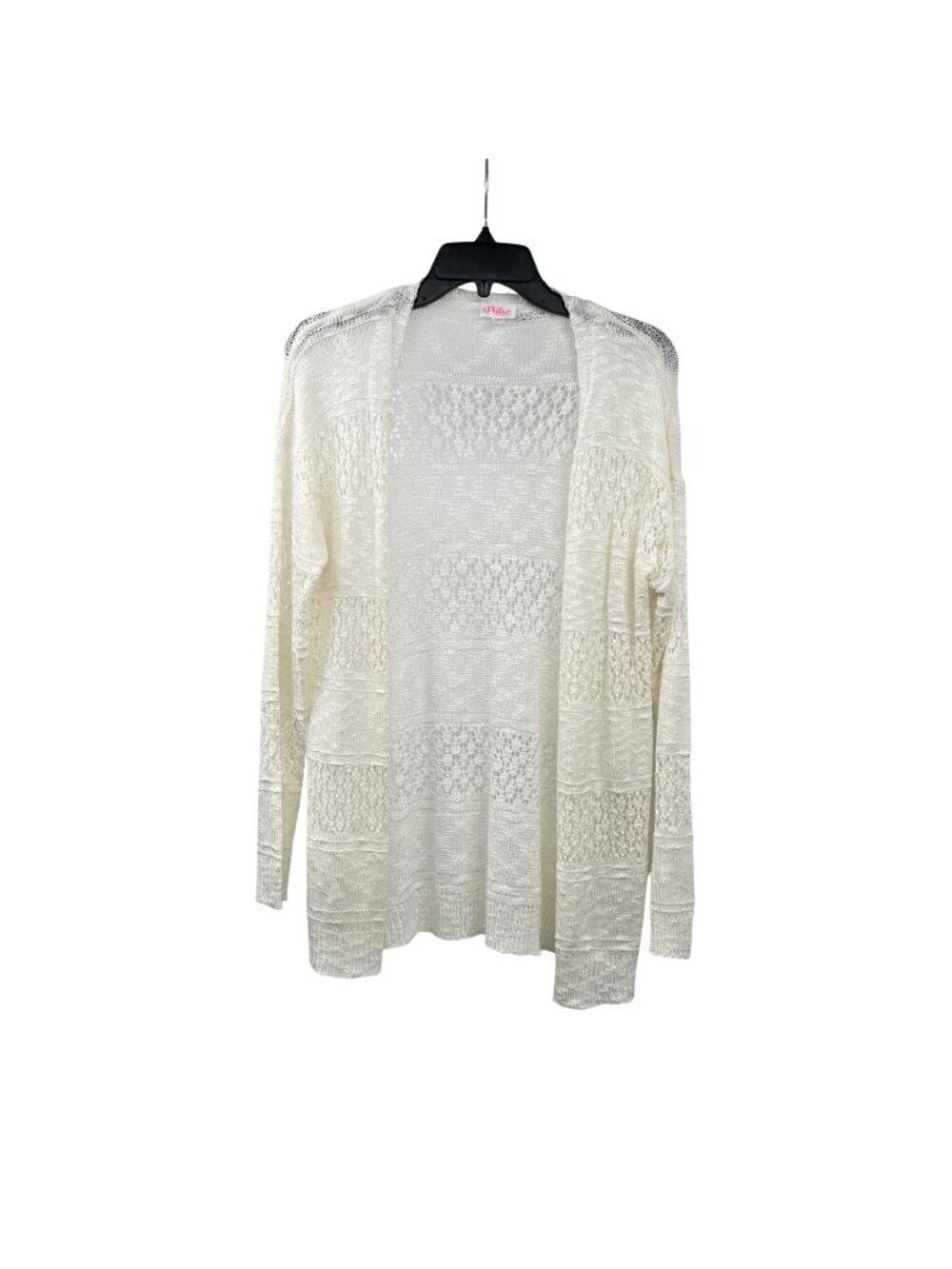 The Pulse Boutique Womens Sheer Cardigan Open Front Ivory Size XS/S